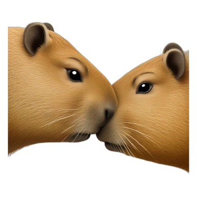 Capybara giving a kiss sticker