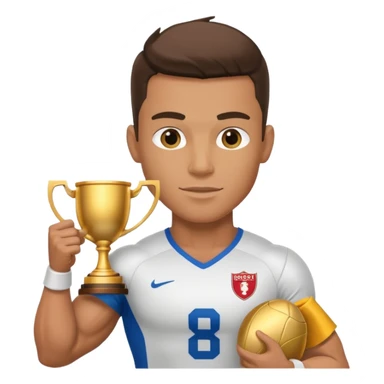 football player gold trophy sticker