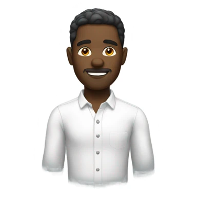 Black guy with white shirt sticker