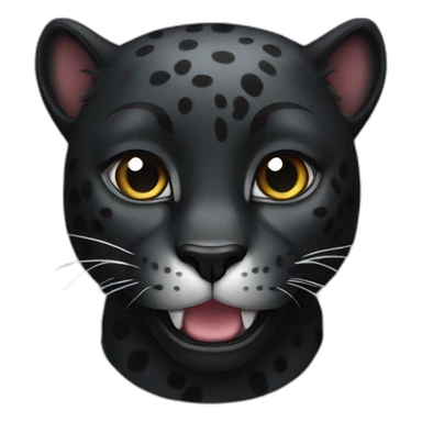 Black jaguar cat sticker