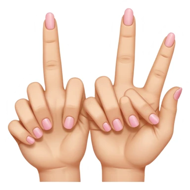 Fais-moi demain coller les unes à côté des autres. La première main gauche le pouce, l’index, majeur sont levé alors que l’annulaire et auriculaire sont repliés. Reproduit la même chose pour la main droite. sticker