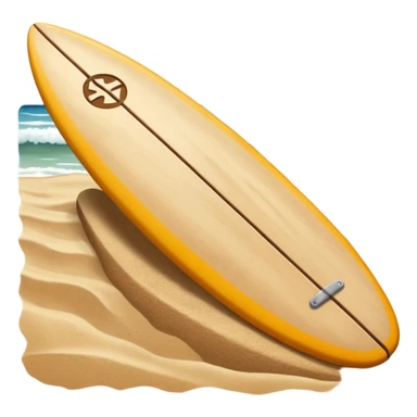 Surfboard Stuck in Sand sticker