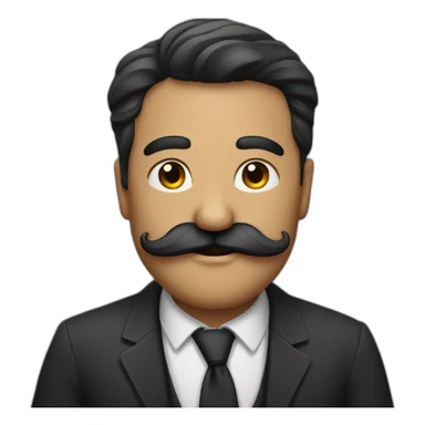 Homme moustache carrée sticker