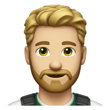 handsome man with beard and green eyes light skin sticker