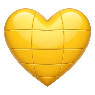 yellow heart with a checkered pattern sticker
