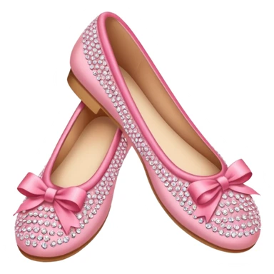 pink rhinestone ballerina shoes sticker