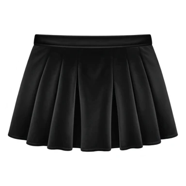 super realistic black velvet mini skirt isolated sticker