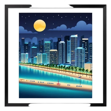 miami night sticker