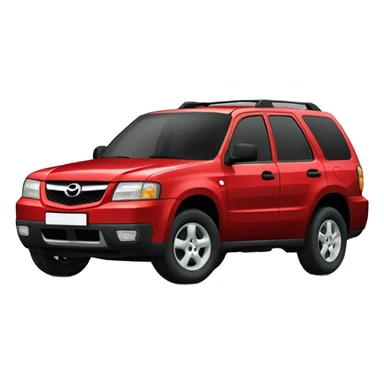 mazda tribute 2001 red side sticker