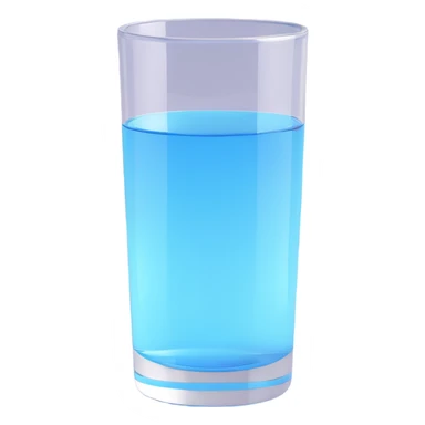  glass with water and without nothing sticker