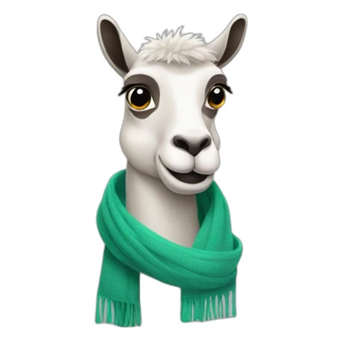 Lama with scarf sticker