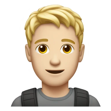 White Young guy with laptope  sticker