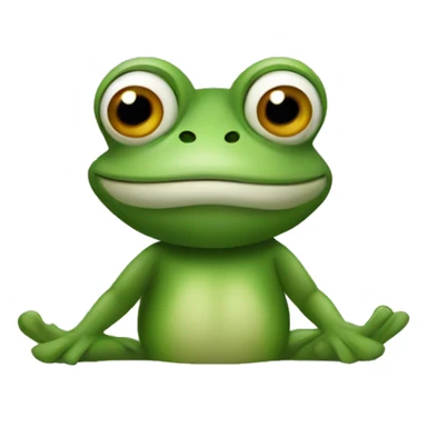 a frog-masked man in a frog position sticker