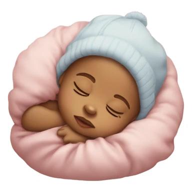 Sleeping Baby wearing a cap sticker