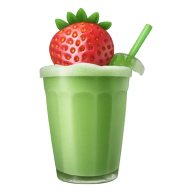 iced strawberry matcha sticker