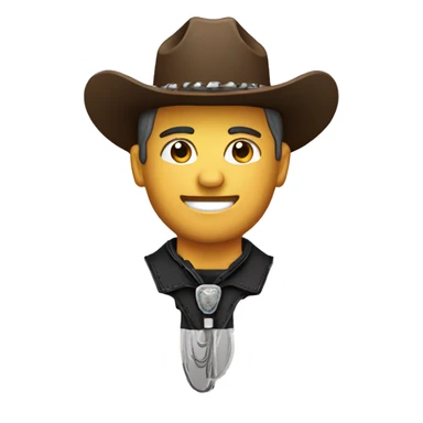 Cowboy bolo tie sticker