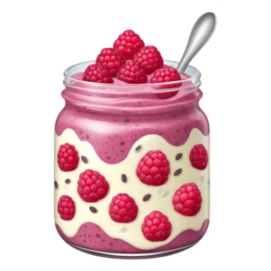 Raspberry chia pudding  sticker