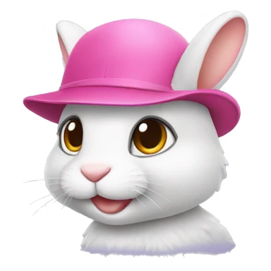 Bunny in cycling hat sticker