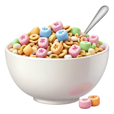 Bowl of lucky charms cereal sticker