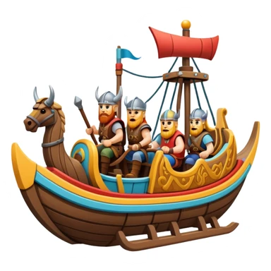 Amusement park Viking ride sticker
