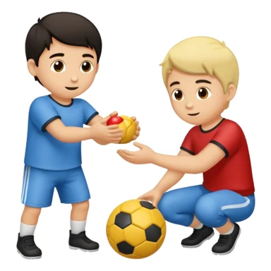un niño pequeño y un hombre jugando al juego de tirar la soga (la soga blanca) sticker