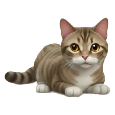 cat on wooden blurry floor sticker