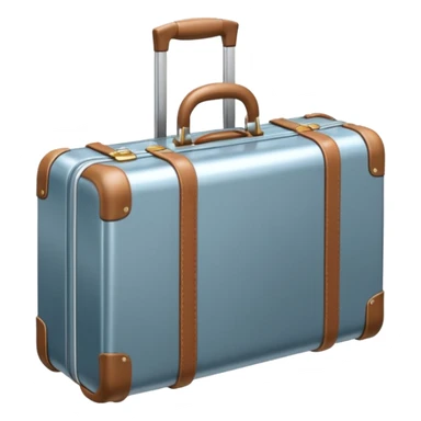 3D icon of a suitcase , accented with #FF3D00, representing taking paid leave. Minimal and modern. sticker