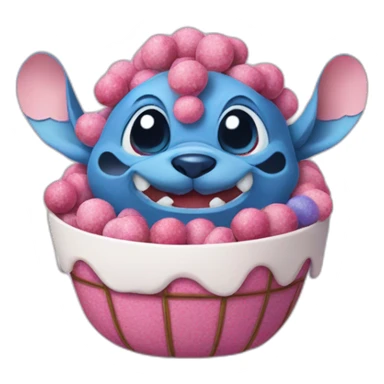 Stich qui mange des bonbons sticker