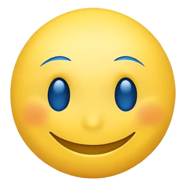 Ukrainian smiley face with blue and yellow colors of the Ukrainian flag sticker