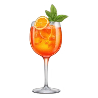 Aperol spritz drink in glass sticker
