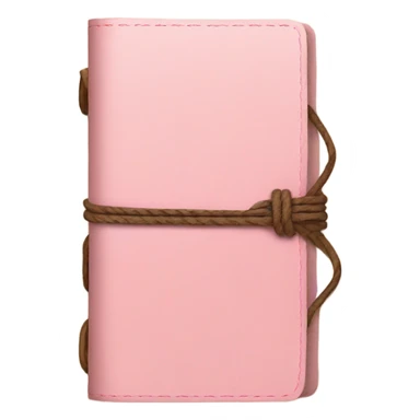 Brown travelers notebook with pink string  sticker