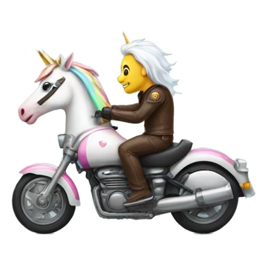 A unicorn in a motocycle sticker