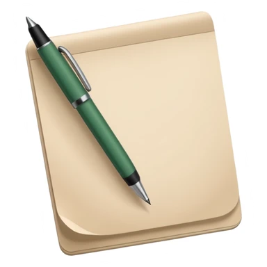 light beige paper with dark green pen, modern minimalism sticker