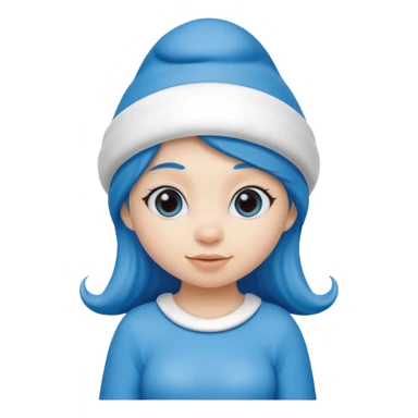girl smurf  sticker