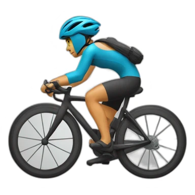 Cyclist with spartan helmet sticker