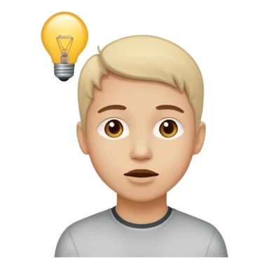 person looking up left sticker