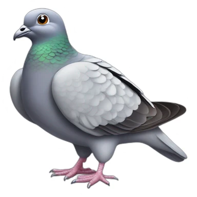 Pigeon gris tortue sticker