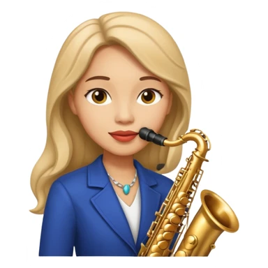 woman Swing jazz musician playing saxophone sticker
