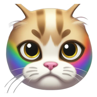 rainbow grumpycat sticker
