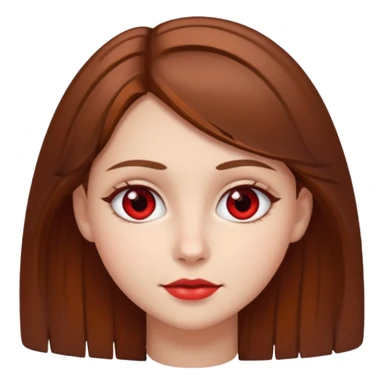 brown haired girl red rimmed eyes sticker