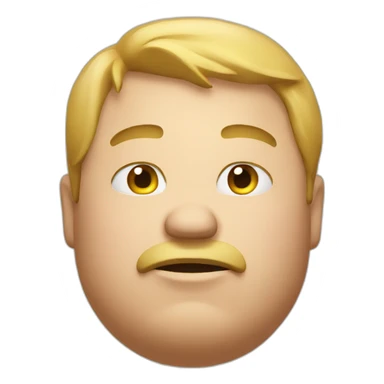 fat guy staring sticker