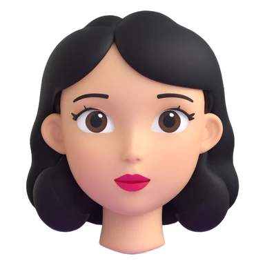 girl face without a nose sticker