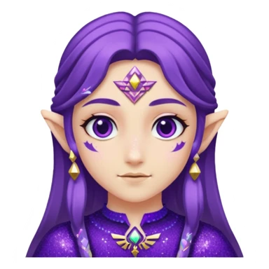 glitter purple zelda sticker