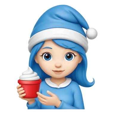 girl smurf  sticker
