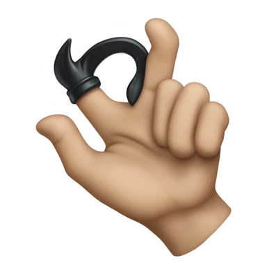 Create a Hand that forms a pirates hook with it's pointy finger  sticker