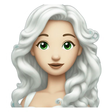 my white mermaid who serves her prince charming sticker