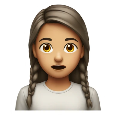 A young girl with a very shocked expression on her face sticker