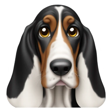 Black and tan basset hound  sticker