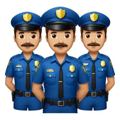 police with mustaches sticker