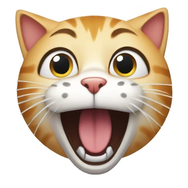 Cat shouting in shock sticker